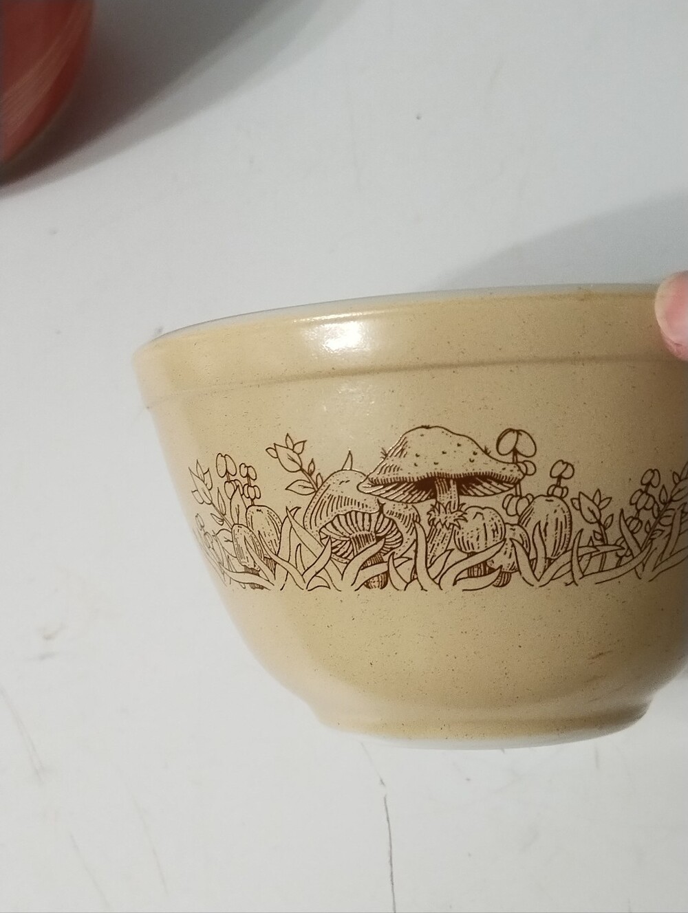 Pyrex #401  Forest Fancies Mushroom Pattern Mixing  Bowl